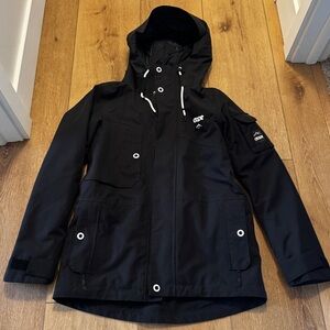 Black Hooded Dopesnow Snowboarding Jacket Adept
